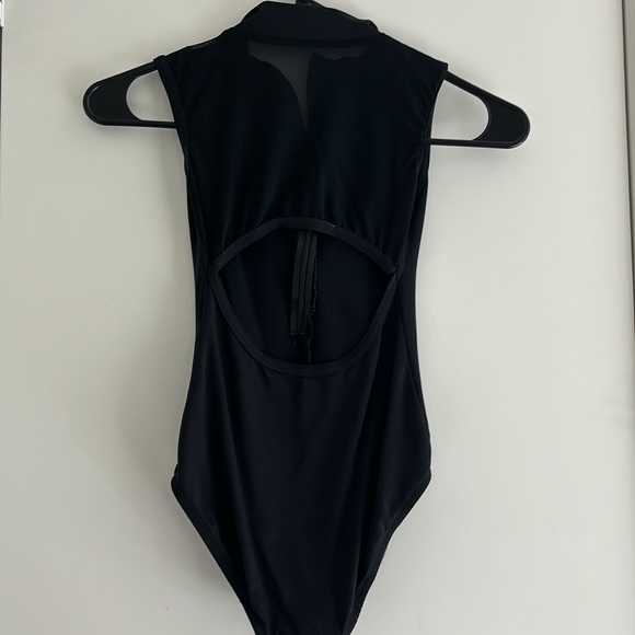 Suffolk Mock Turtleneck Leotard with open back - Picture 3 of 3